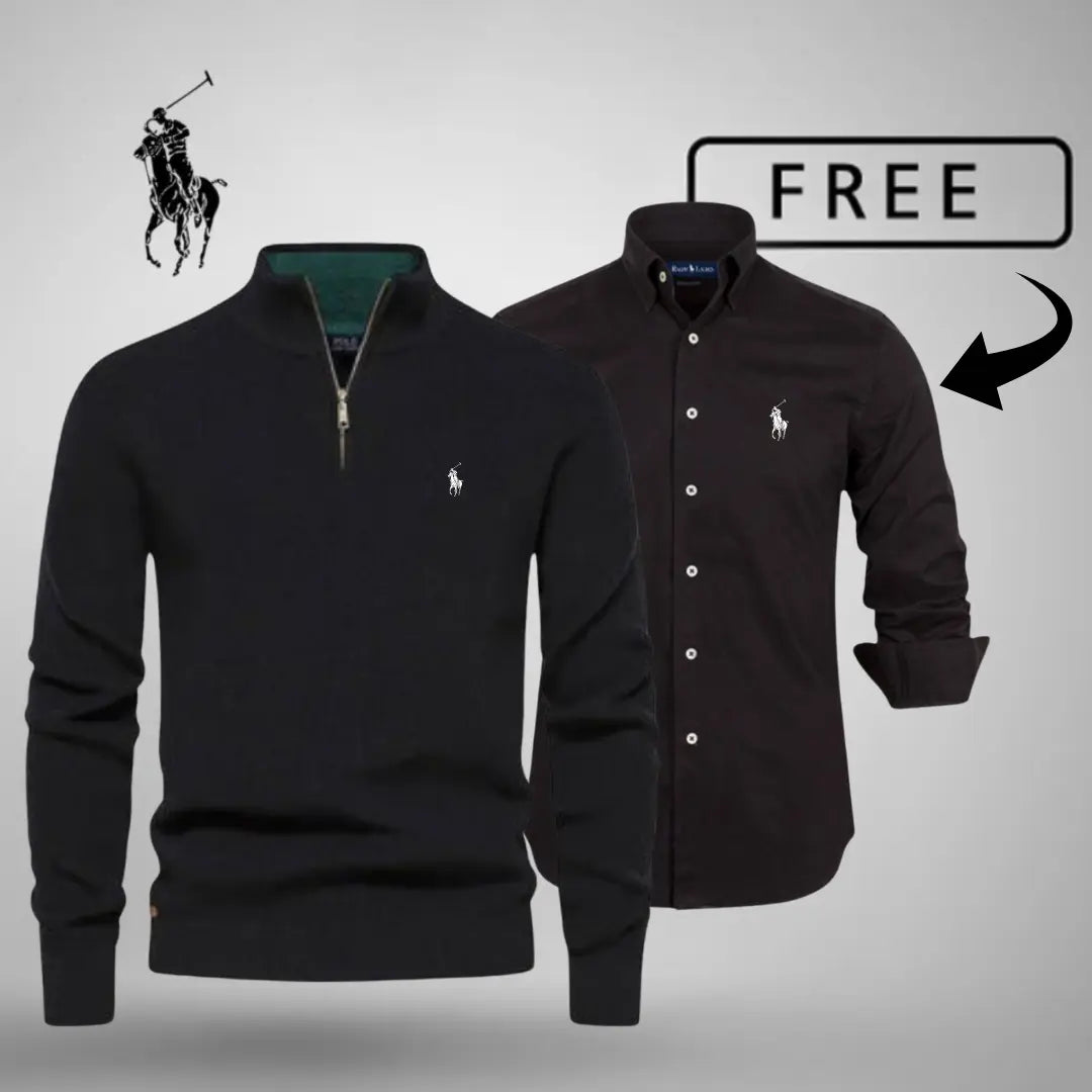 Style & Comfort Premium – Half-Zip Pullover + FREE Classic Hemd