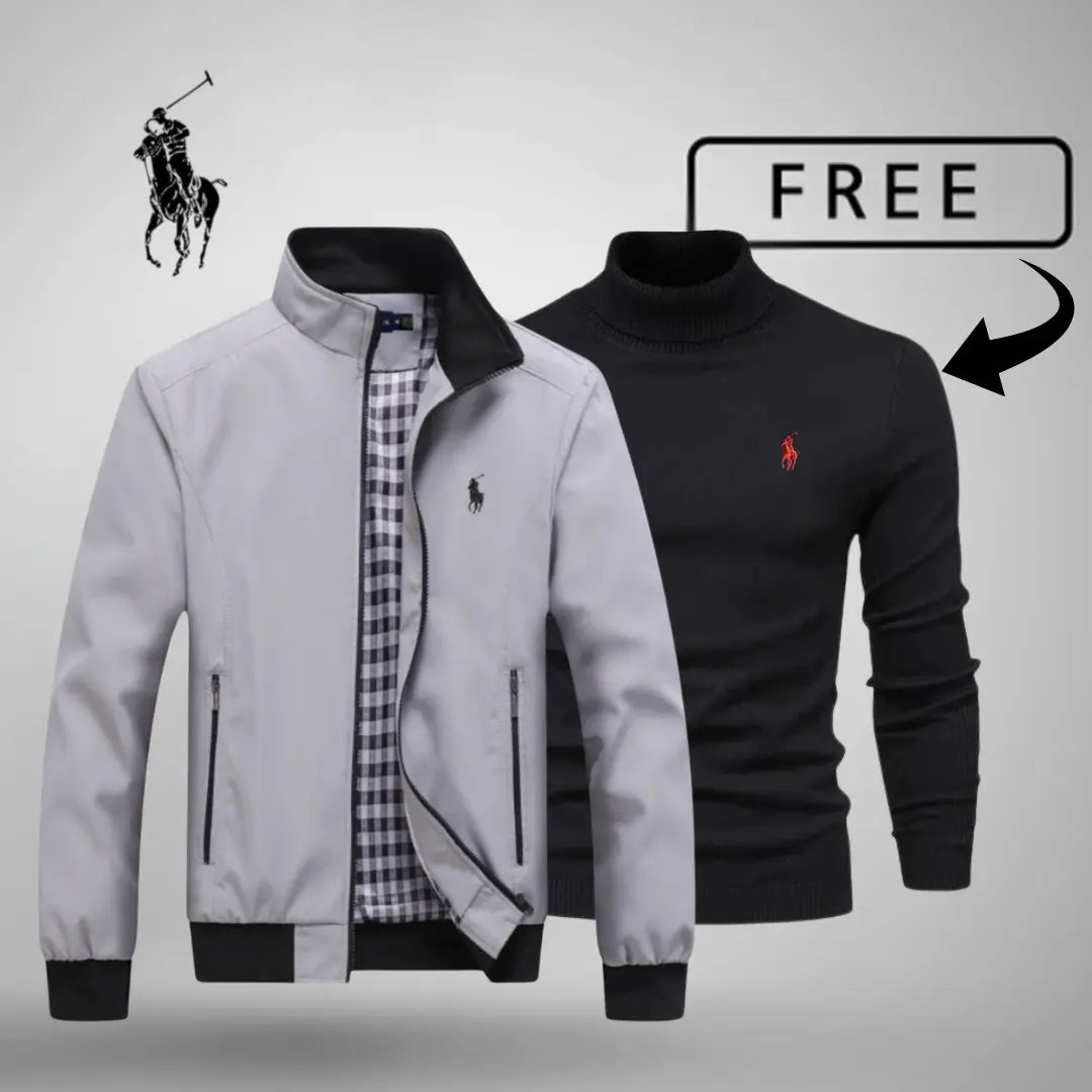 Casual Zip-Up Bomber™ Premium + FREE Pullover or Hemd (Your Choice)